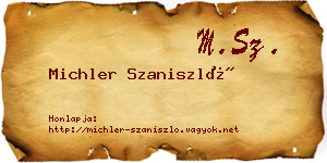 Michler Szaniszló névjegykártya